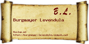 Burgmayer Levendula névjegykártya